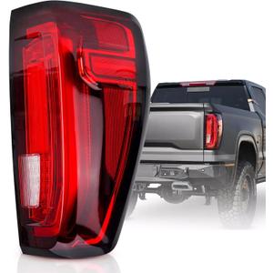 RH Tail Lights Assembly Compatible with GMC Sierra 2019 2020 2021 2022 2023 LED Passenger Side Taillight Brake Turn Signal Assembly W/Bulb Replaces GM2801310 86820474 84968741