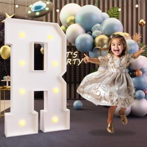 imprsv Marquee Light Up Letters, 3FT Marquee Letters for Birthday Baby Shower Wedding Decorations Light Up Letters for Engagement Party Decor, Large Marquee Letters for Party Decorations, Letter R