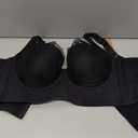 SHAPELLX Back Smoothing Full Coverage Underwire Lace Bra for Women Side Support No Side Bulge Breathable Comfort Lift (Black, 38C)