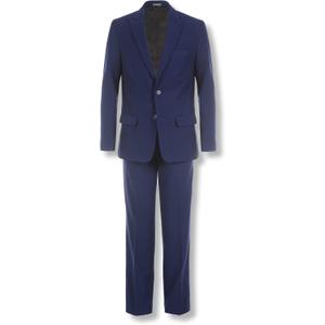 Calvin Klein Boys' 2-piece Formal Suit Set, Single Breasted Jacket & Straight Leg Dress Pants, Size 16