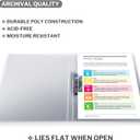 CRANBURY Punchless Clamp Binder (4-Pack, Gray), Ringless Binder Holds 100 Letter Size Pages, Documents, 8.5x11 Folder with Metal Clip for Home or Office, Transparent Acid-Free Poly