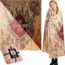 Harry Potter Gifts Glow in the Dark Blanket 51x59” for Kids Teens Adults, Soft Fleece Throw Blanket for Sofa, Bed, Warm Lightweight Cozy Gifts