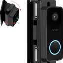 Horizontal Wedge Mount for Wyze Video Doorbell V2/ Pro, Adjustable Mounting Holder Accessories for Apartment Home Office with Better Viewing-No Drill (Black)