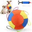 AIERSA Herding Ball for Dogs,Tug of War Dog Toy with Handles for Outdoor Play,Dog Soccer Ball Toy&Indestructible Training Toy Balls for Australian Shepherd,Interactive Toy Balls for Small&Medium Dogs (Orange + Yellow + Blue)