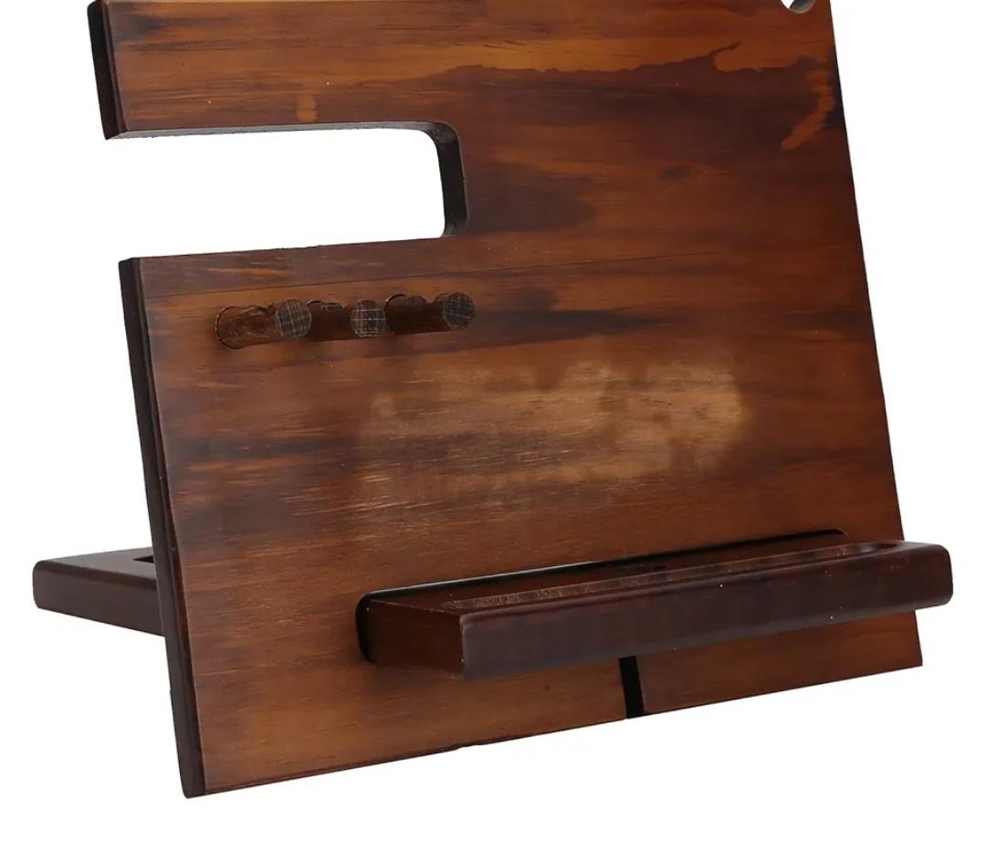 9.4x8.9x7.9in Retro Style Phone Docking Station Organizer Nightstand Organizer Phone Base Anniversary Idea Birthday Gifts Key Holder Stand Watch & Accessories Stand Wallet