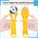 12 Pcs 28mm Fabric Rotary Cutter Precision Cloth Cutting Tool with Safety Lock for Sewing, Crafts with Comfortable Handle Craft Supplies