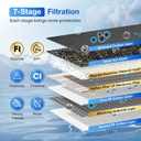 Purewell 7-Stage 0.01m Ultra-Filtration Alkaline Water Filter System with 4 Filters, Metal Water Level Spigot and Stand, 304 Stainless Steel, Reduce Fluoride & Chlorine, pH 8-9, 2.25G, PW-OB-FT