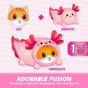 JOYIN Axolotl Plush Toy, Kawaii Axolotl Cat Plush Toy, 11" Soft Plushie, Cute Stuffed Animal Pillow for Kids and Adults, Birthday Gift for Boys and Girls