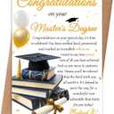 5 x Master's Degree Graduation Card, Congratulations Graduation Gift for Son Daughter Grandson Granddaughter, Proud of You Greeting Card from Mom Dad Grandma Grandpa, 8×5.3 inches