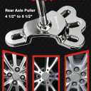 8 Piece Slide Hammer Puller and Rear Axle Bearing Removal Tool, Axle Seal and Bearing Remover Set with Slide Hammer Yoke and 3 Rear Axle Puller Adapters