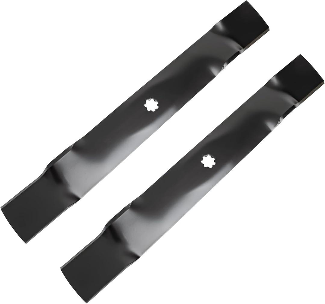 GX22151 Mower Blade Compatible with John Dee re 42" Riding Mower, GY20850 Mulching Blade Fit for John Dee re 102 125 135 D130 D100 D105 Tractor, Replace for AM137328 AM141033 AM137333, 2 Pack