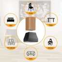 16 Pcs Square Chair Leg Protectors, Caps for Wood & Hardwood Floors, Black