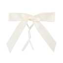 Restaurantware Gift Tek 3 x 2.50 Inch Twist Tie Bows, Ivory White, Polyester Satin, 100 Ct Package, 40/Case