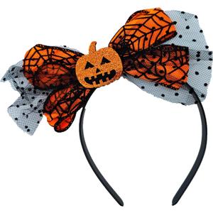 2 x ZHENNAN Halloween Headbands Pumpkin Bow Hair Bands Happy Halloween Party Decorations Hair Accessories for Women Girls