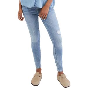 Motherhood Maternity Women's Indigo Blue Sustainable Secret Fit Over The Belly Skinny Leg Pregnancy Jeans with Pockets (X-Large)