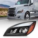 JFN Led Headlights Compatible with 2018-2023 Cascadia, Reflector Cascadia Headlamps, Pair Set, Black Housing, Tailored for Elite Models(Driver Side (Left))