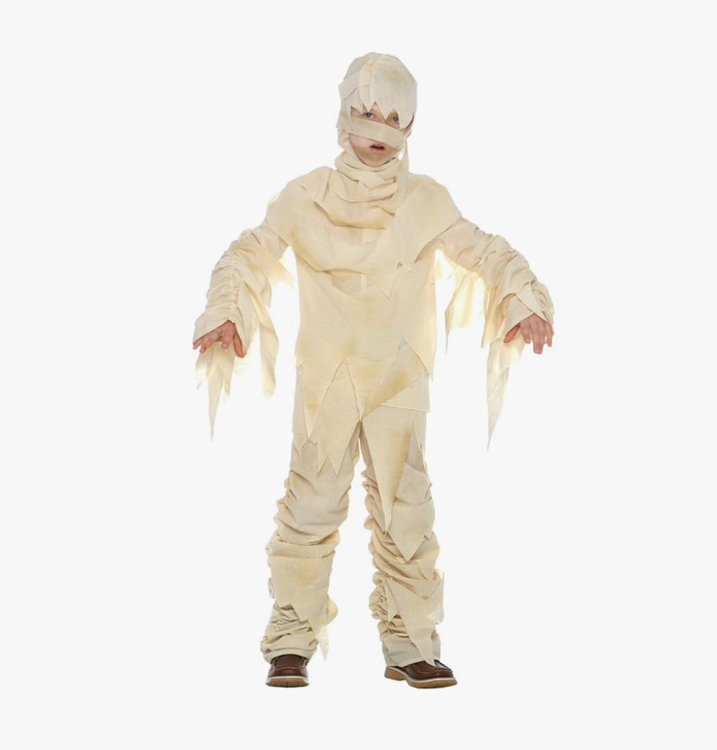 Morphsuits Kids Mummy Costume for Boys and Girls, Halloween Mummy Outfit, Spooky Costume for Kids, Fun Dress-Up, Size M