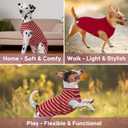 KYEESE 2Pack Waffle Dog Shirts, Lightweight Sleeveless Dog T Shirts for Small Dogs Boy Girl, Breathable Puppy Vest Comfortable Tank Top Soft Dogs Clothes for Daily Wear, Red+Striped, S