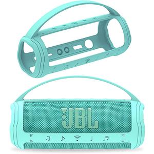 JCHPINE Silicone Cover Case for JBL Flip 6 Portable Bluetooth Speaker, Protective Carrying Holder for JBL Flip 6 Speaker Accessories (Teal Case)