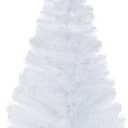 3FT Artificial Christmas Tree White Mini Tabletop Christmas Pine Tree with Plastic Stand Small Xmas Tree for Indoor Outdoor Holiday Home Decoration