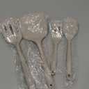 Silicone Spatula Set, 600F Heat Resistant Silicone Spatula Turner Flipper for Cooking, Non Stick and Non Scratch Kitchen Utensils for Eggs & Pancakes, 4 Pack,Khaki