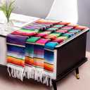 Mexican Table Runner 4-Pack 14 x 84 Inches Fiesta Mexican Theme Party Decoration for Cinco de Mayo Fiesta Party Serape Zarape Table Runner