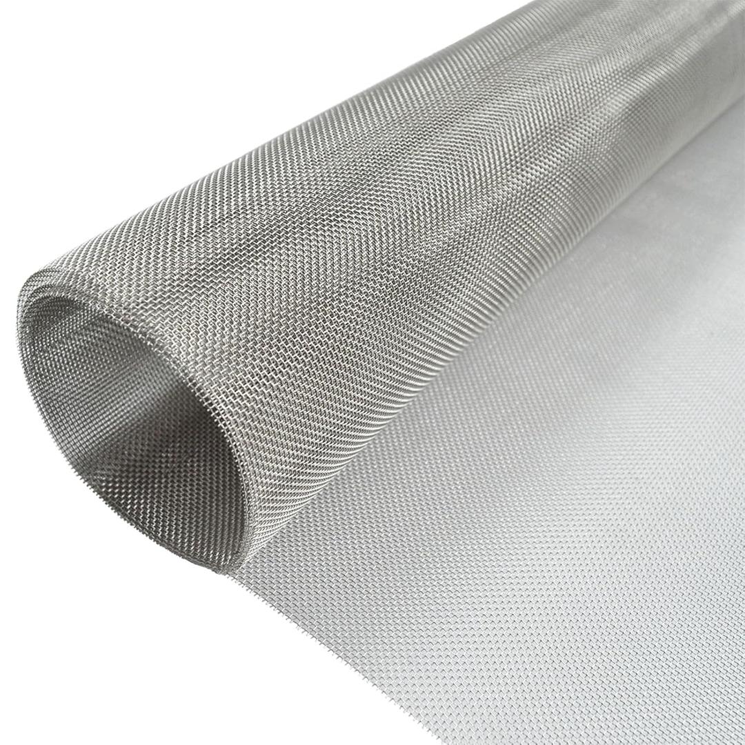 Stainless Steel Mesh Screen, 20Mesh, 15.7"x47.2" (40x120cm), Woven Fine Wire Mesh, Easy to Cut for Air Vent, Cage, Garden, Window Screen and DIY Projects