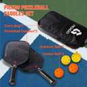 Pickleball Paddles,Fiberglass Pickleball Paddles Set of 2, Lightweight Pickleball Rackets with Pickleball Carrying Bag,for Beginners & Pros (T300&Orange Black)