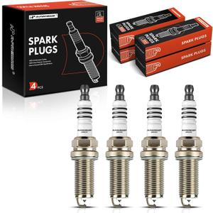 A-Premium Iridium Platinum Spark Plugs Compatible with Honda CR-V, Civic, Accord, Crosstour & Hyundai Elantra, Elantra Coupe/GT, Sonata, Santa Fe, Santa Fe Sport, Tucson, Venue & Kia Soul, Pack of 4