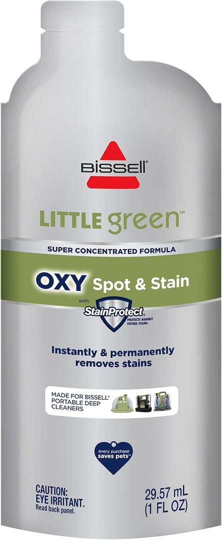 NEW BISSELL Little Green Pro Oxy Spot & Stain Super Concentrate Cleaning Formula for Portable Deep Cleaners, 6 Super Concentrate Pouches