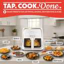 Gourmia 8 Qt Air Fryer, 8 Presets with Digital Display, FryForce 360° Technology, Easy View Window & Interior Light, Dishwasher Safe Basket, White
