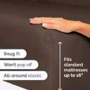 Twin XL Size Fitted Bed Sheet - Pack of 2 Single Fitted Bottom Sheet Only - Fits Mattress Up To 16" Deep Pockets - Extra Soft, Breathable & Cooling - Hotel Quality, Fade, Shrink & Wrinkle Free - Brown