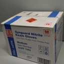 Basic Medical Blue Nitrile Exam Gloves, Latex-Free & Powder-Free Food-Safe House Cleaning Disposable Glove (1000 Pcs)