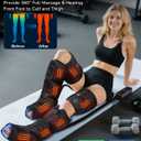 Leg Compression Massager with Heat for Circulation and Pain Relief | Sequential Full Leg Air Compression Boots, Recovery System, 6 Mode, 9 Intensity, 3 Heat, Plug-in Use, Mom, Dad, Athletes, Gym