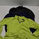 Real Essentials 3 Pack: Womens Dry-Fit Long Sleeve Quarter Zip & Full Zip Up Hoodie Workout Jacket L