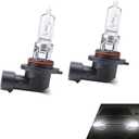 2 PCS 9005 Car Halogen Bulb, 12V 55W Quartz Lamp Ultra-bright Beam Low/High Beam Light Replacement, All-in-one Plug and Play Bulb, Universal Lighting Accessories for Car (Warm White Light #9005)