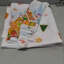 Tiamon 60 x 104 Inch Christmas Gingerbread Tablecloth Reusable Gingerbread Man Table Cover Polyester Christmas Tree Tablecloth Rectangle for Winter Xmas Holiday Dinner Decor Party Favors