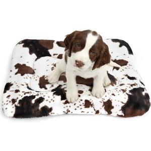 Dog Bed Crate Pad Pet Cushion Crate Mat Puppy Bed for Small Dogs Soft Fluffy Kennel Pad for Dog Crate, Anti-Slip (Medium)