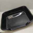 1 Pack Extra Large Dog Litter Box Pan Tray (ABS Material), Low Entry Jumbo Senior Litter Boxes for Multiple Kitten Big Cats, Pet Safe Indoor Dog Potty (Black, 24" L x 20" W)
