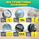 Multi-Surface Handheld Pressurized Steam Cleaner with 13 PCS Accessory Portable Steamer for Cleaning, Multipurpose Steam Cleaner for Home/Car/Bathroom/Grease/Upholstery/Floor/Grout and More (White)
