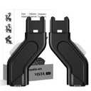 Upper Adapter Accessories Compatible with UPPAbaby Vista, Vista V2, Vista V3 Strollers/Bassinet, Toddler Sea, Infant Car Seats(Aria, Mesa V2, Mesa Max) (1 Set (2 Pcs), Black)