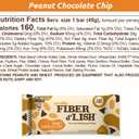 NuGo Fiber d'Lish Peanut Chocolate Chip, 12g High Fiber, Vegan, 160 Calories, 16 Count