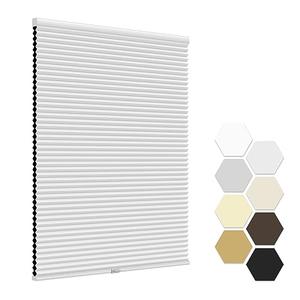 LazBlinds No Tools No Drill Cordless Cellular Shades, Blackout Honeycomb Shades Room Darkening Pleated Blinds for Window Size 34" W x 72" H, White