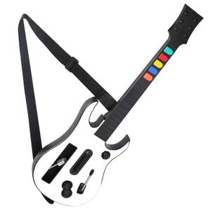 KYAYUGM Wii Guitar Compatible for Nintendo Wii, Supports for Guitar Hero and Rock Band Games. Rock Band 1 is Not Supported- White
