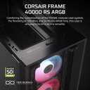 CORSAIR 4000D RS ARGB Frame Modular Mid-Tower ATX PC Case, High Airflow, 3X Pre-Installed RS Fans, InfiniRail Mounting System, ASUS BTF, MSI Zero, Gigabyte Stealth, Black