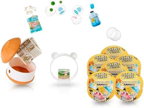 MGA's Miniverse - Make It Mini Animals 5-Pack, Mini Collectibles, Mystery Blind Packaging, Miniatures, DIY, Crafts, Resin Play, Replica Animals, Replica Habitats, NOT Edible, Collectors, Gifts, 8+