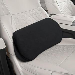 wuyaoyao Lumbar Support Pillow for Car, Memory Foam Auto Seat Lower Back Support Cushion for Back Pain Relief, Ergonomic Comfortable Driving Seat Lumbar Pillow, Universal Car Accessories (Black)