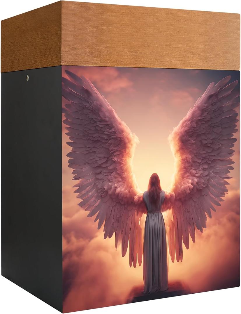 Cremation Urns for Human Ashes Adult Male Female, Wooden Urns Box and Casket for Ashes Men Women Child, Pets Cat Dog Urn, Burial Funeral Memorial Urns for Ashes, Holds Up to 220 LBS