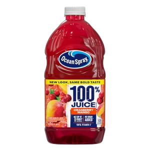 Ocean Spray 100% Juice Cranberry Mango Juice Blend, 64 Fl Oz Bottle (Pack of 8), Best By: 09/05/25 Ocean Spray 100% Juice Cranberry Mango Juice Blend, 64 Fl Oz Bottle (Pack of 8), Best By: 09/05/25