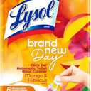Lysol Click Gel Automatic Toilet Bowl Cleaner, Toilet Gel Stamp, Toilet Freshener, Bathroom Essentials, Refreshing Mango & Hibiscus Scent, 6 Count (Pack of 1)